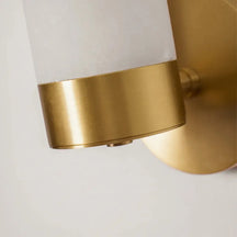 Alabaster Tube Wall Light | Soft Vertical Glow Fixture - View 6