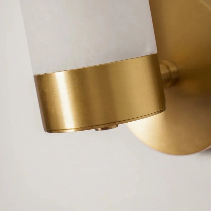 Alabaster Tube Wall Light | Soft Vertical Glow Fixture - View 6