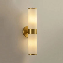 Alabaster Tube Wall Light | Soft Vertical Glow Fixture - View 8