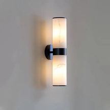 Alabaster Tube Wall Light | Soft Vertical Glow Fixture - View 10