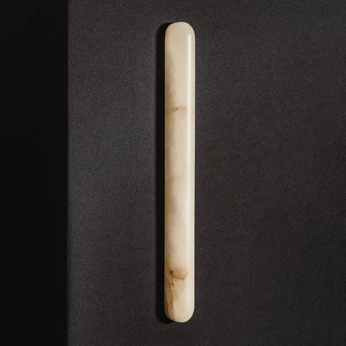 Alabaster Tubular Wall Light – Slim Vertical Sconce with Ambient Glow