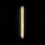 Alabaster Tubular Wall Light – Slim Vertical Sconce with Ambient Glow