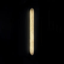 Alabaster Tubular Wall Light – Slim Vertical Sconce with Ambient Glow