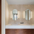 Alabaster Tubular Wall Light – Slim Vertical Sconce with Ambient Glow - View 2