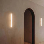 Alabaster Tubular Wall Light – Slim Vertical Sconce with Ambient Glow - View 3