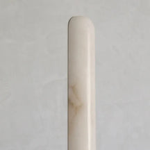 Alabaster Tubular Wall Light – Slim Vertical Sconce with Ambient Glow - View 4