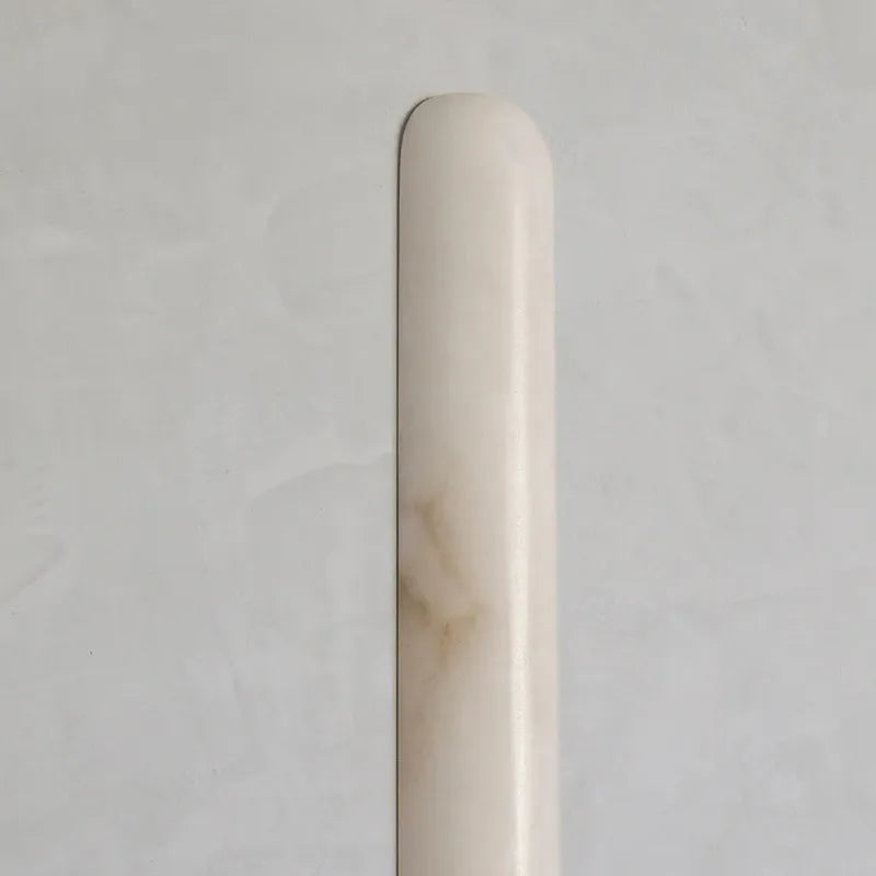 Alabaster Tubular Wall Light – Slim Vertical Sconce with Ambient Glow - View 4