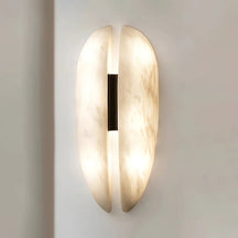 Alabaster Veil Wall Sconce – Decorative Lighting with Sculptural Design