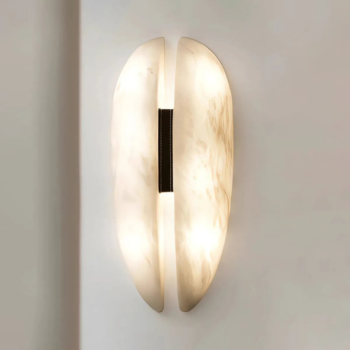 Alabaster Veil Wall Sconce – Decorative Lighting with Sculptural Design