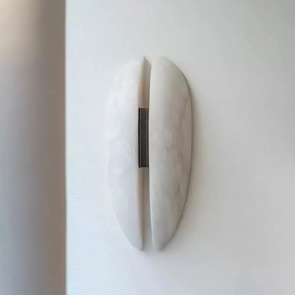 Alabaster Veil Wall Sconce – Decorative Lighting with Sculptural Design