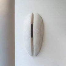 Alabaster Veil Wall Sconce – Decorative Lighting with Sculptural Design