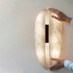 Alabaster Veil Wall Sconce – Decorative Lighting with Sculptural Design - View 2