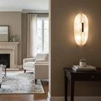 Alabaster Veil Wall Sconce – Decorative Lighting with Sculptural Design - View 6