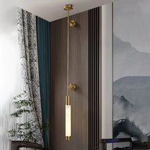 Alabaster Verita Column Wall Sconce | Linear Wall Lighting for Indoor Accents - View 2