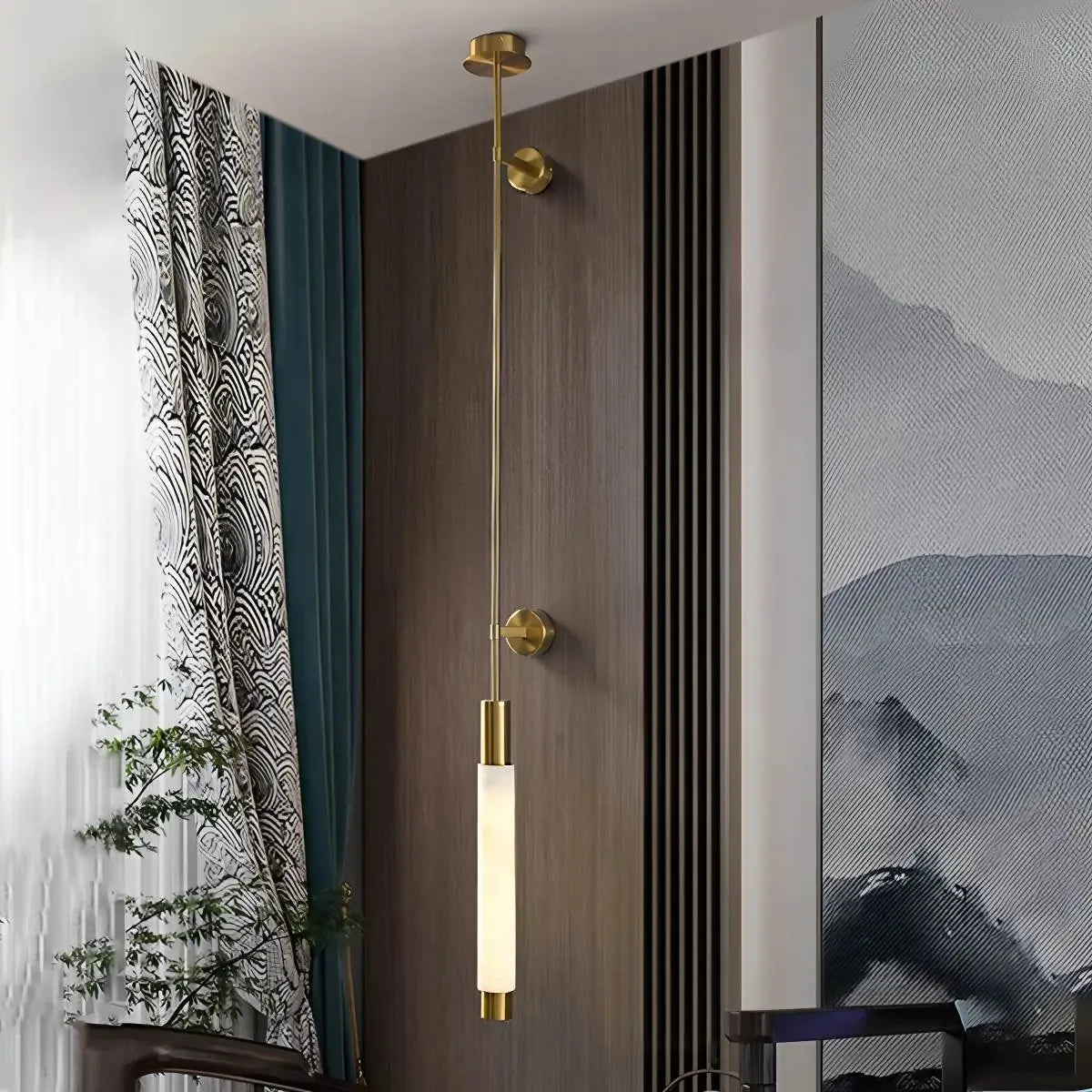 Alabaster Verita Column Wall Sconce | Linear Wall Lighting for Indoor Accents - View 2