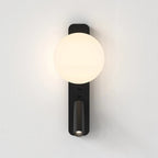 Alabaster Wall Lamp with Spherical Shade | Rotating Spotlight - View 2