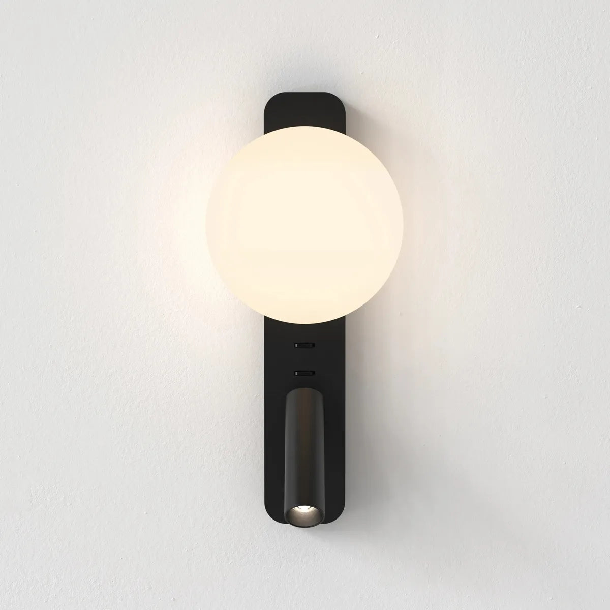 Alabaster Wall Lamp with Spherical Shade | Rotating Spotlight - View 2