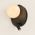 Alabaster Wall Lamp with Spherical Shade | Rotating Spotlight - View 8