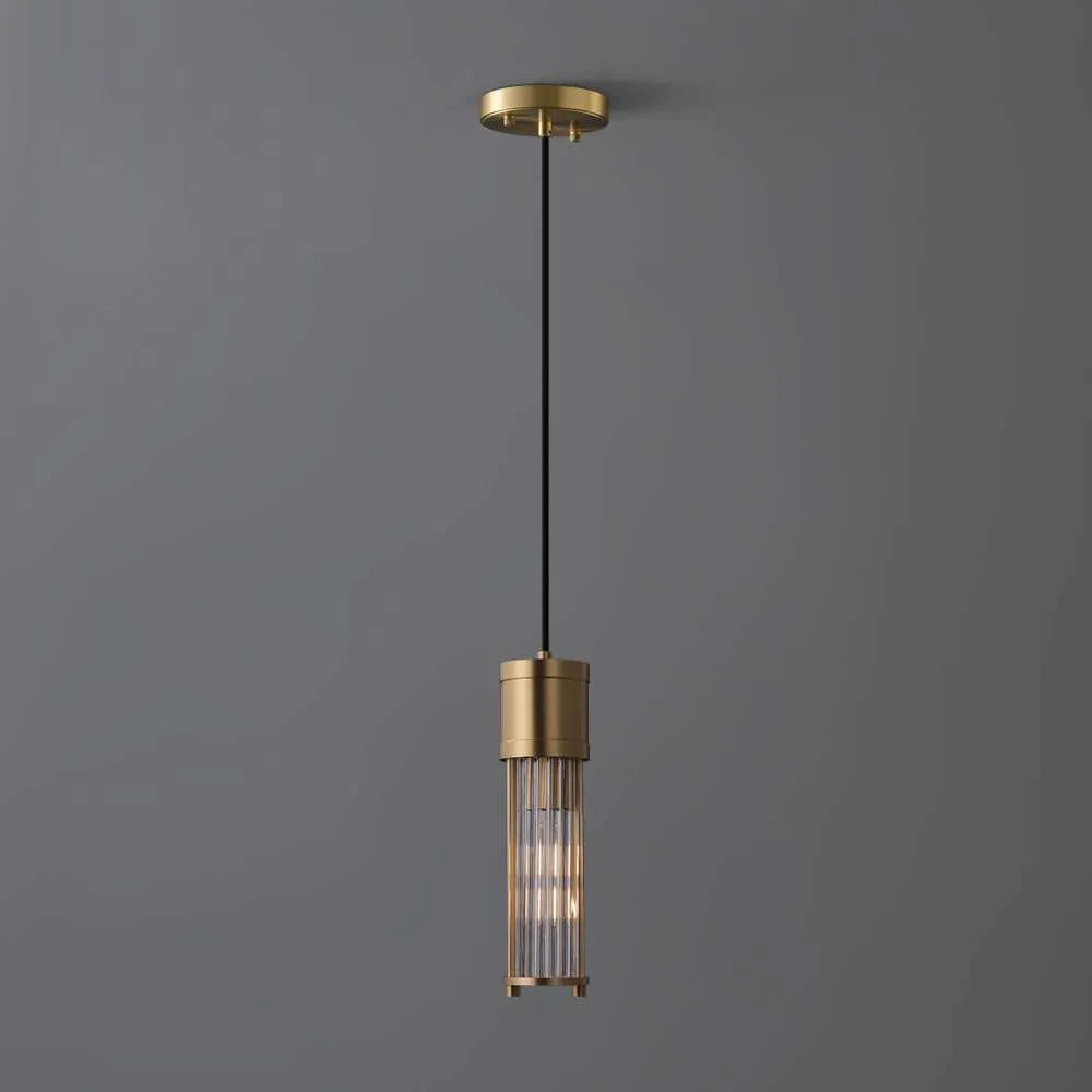 vintage brushed brass pendant