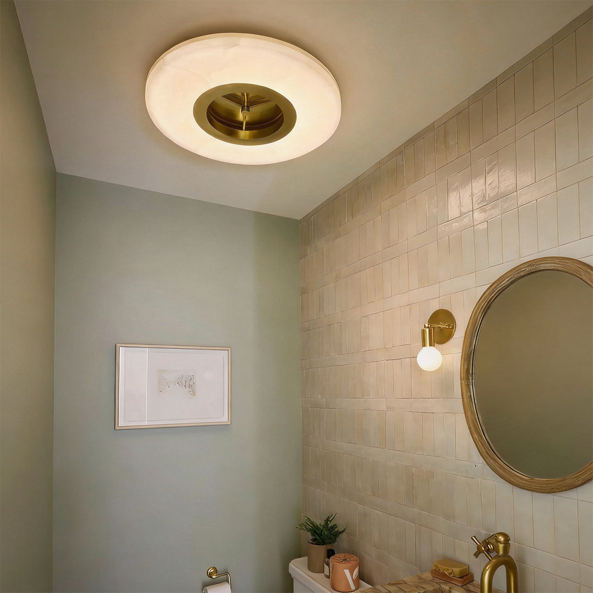 Alto Alabaster Flush Mount Light
