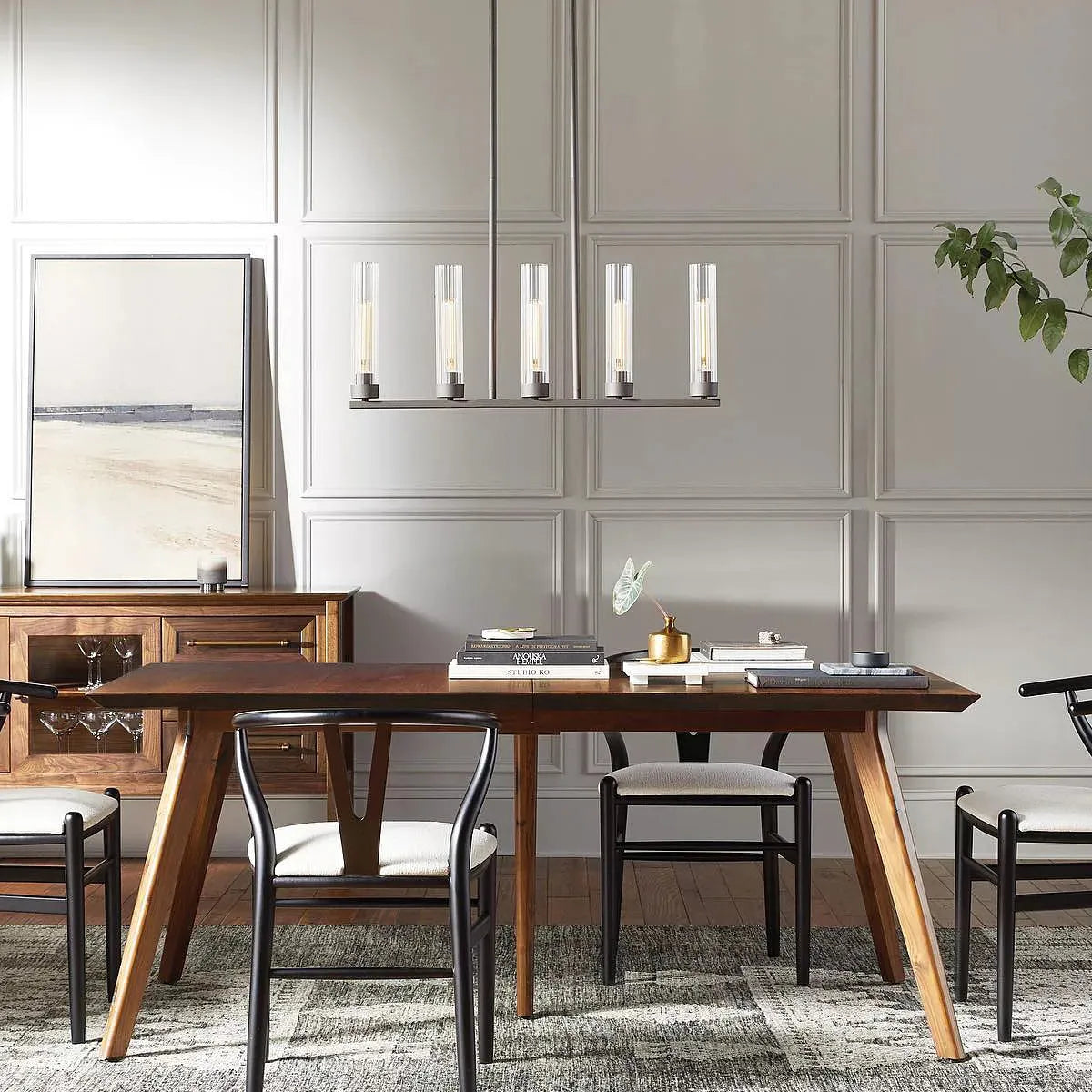 andreas linear chandelier