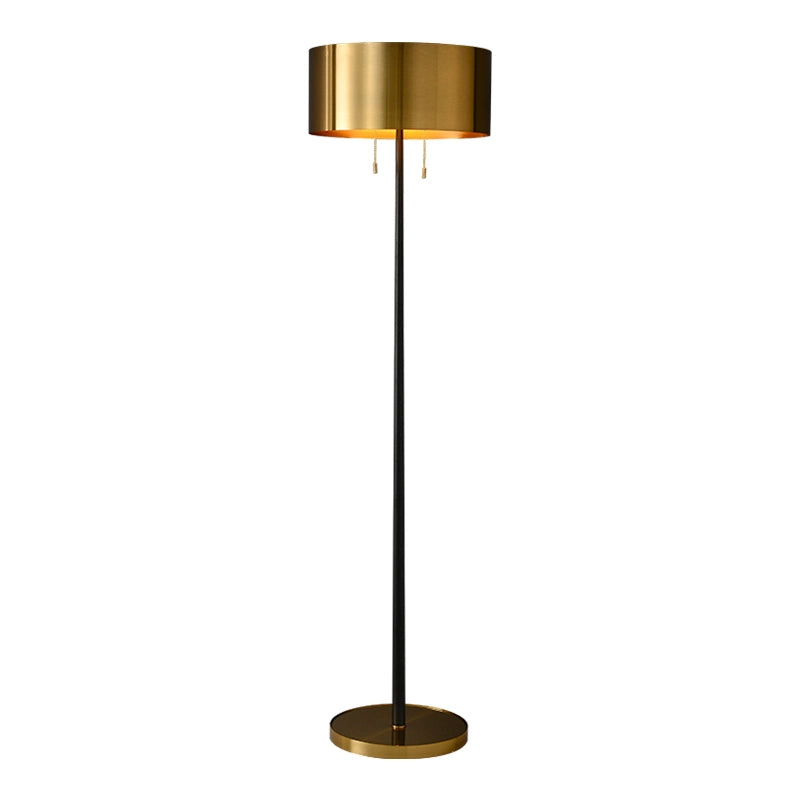 antique brass floor light