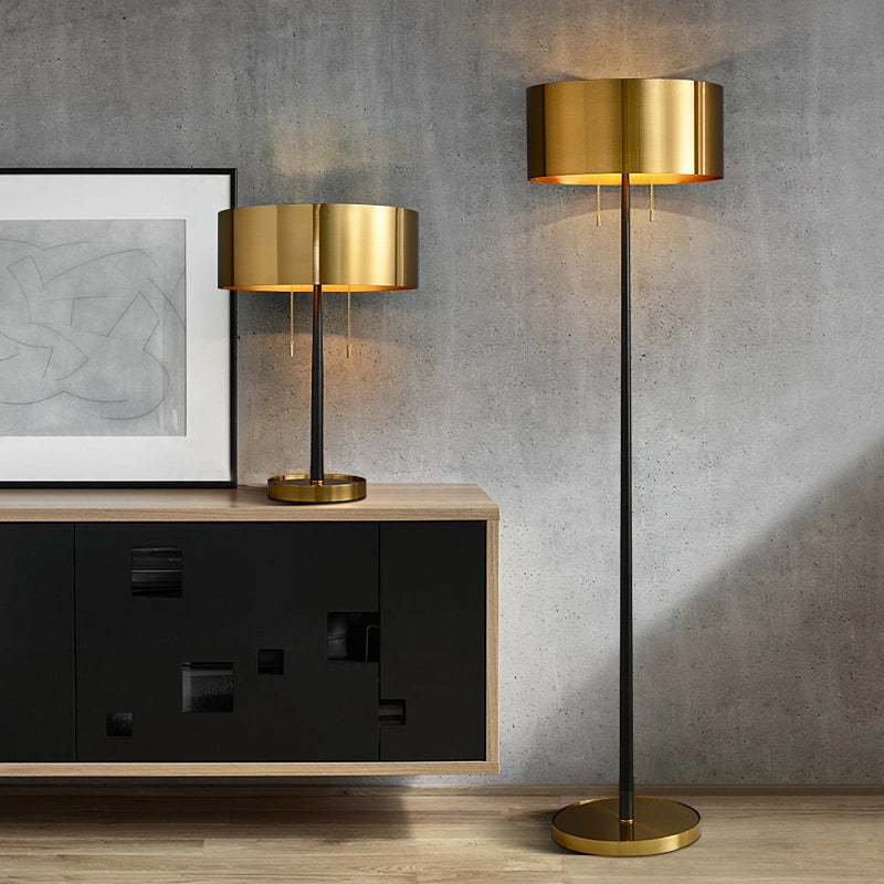 brass floor lamp