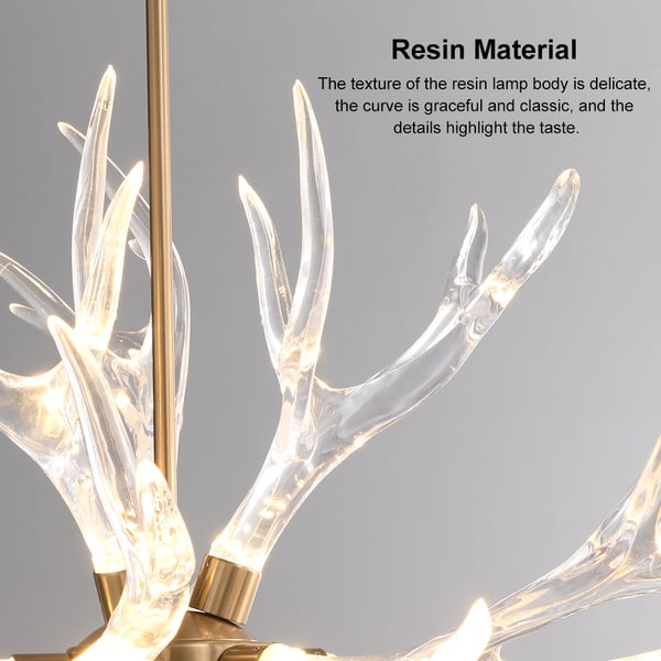 elegant gold antler chandelier