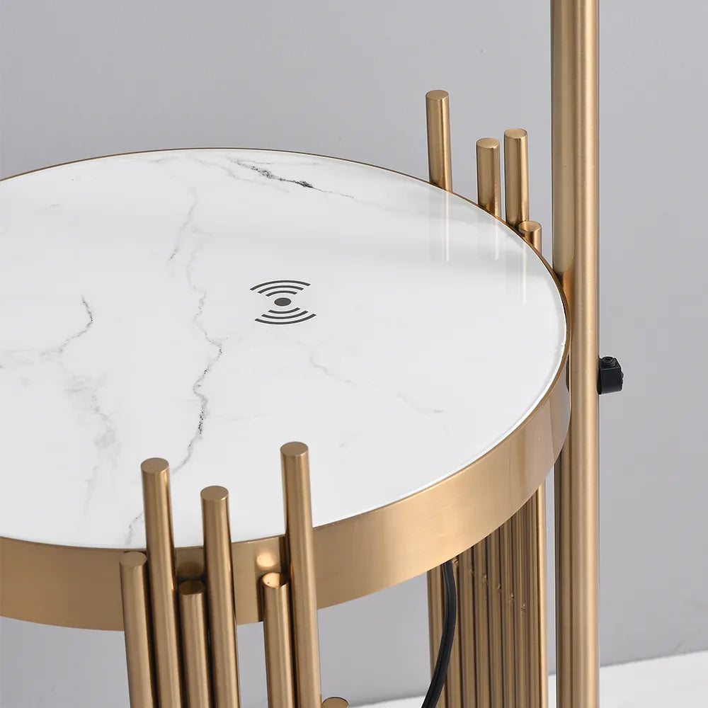 floor lamp with shelves