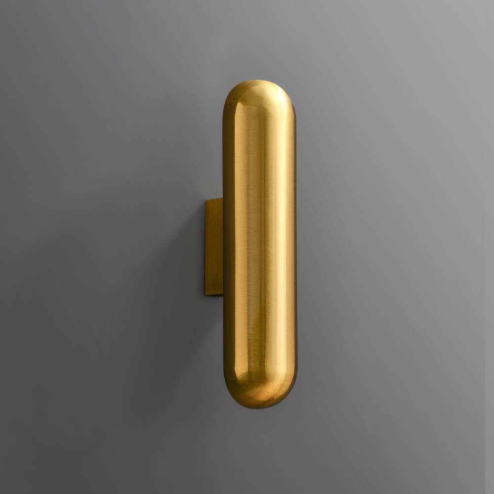 satin gold wall sconce light