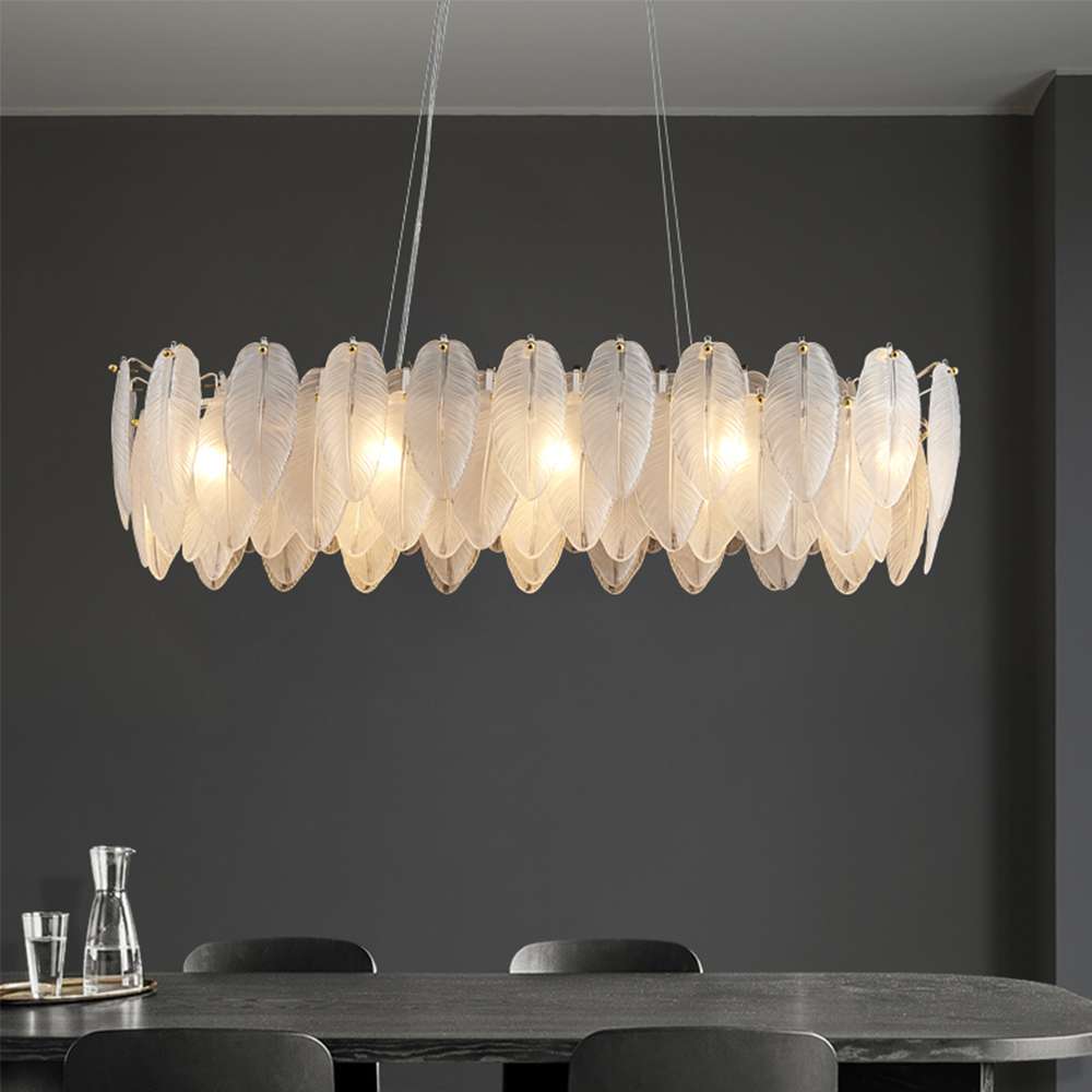 contemporary glass chandelier