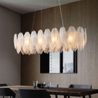 feather glass lighting