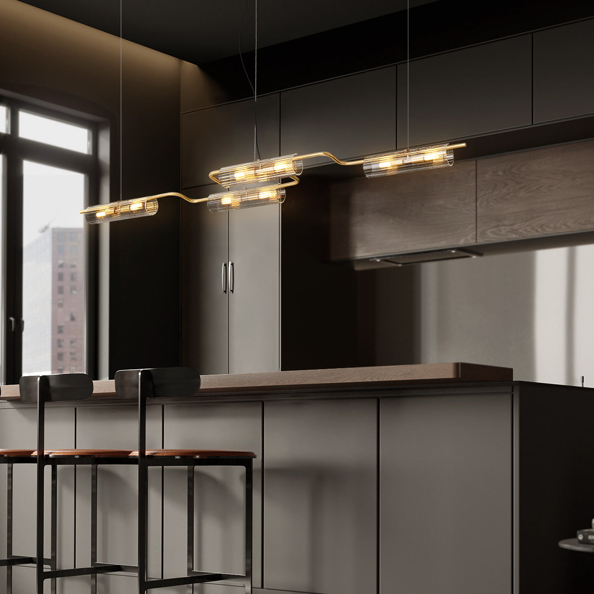 clear glass chandelier