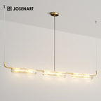 glass linear chandelier