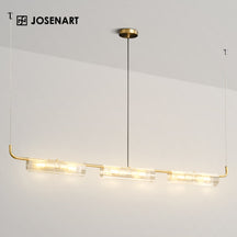 glass linear chandelier