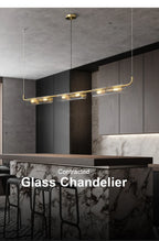 aged brass and clear glass chandelier