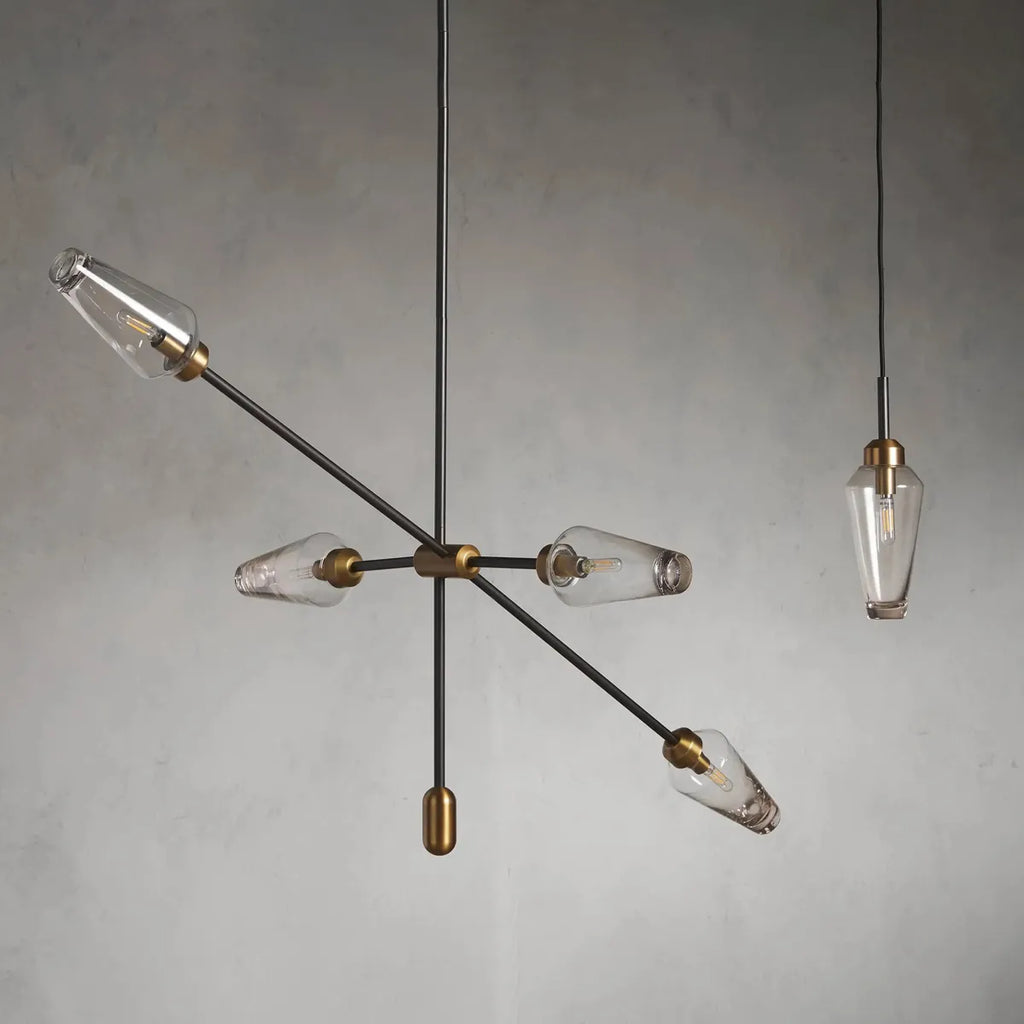 arrow bronze chandelier