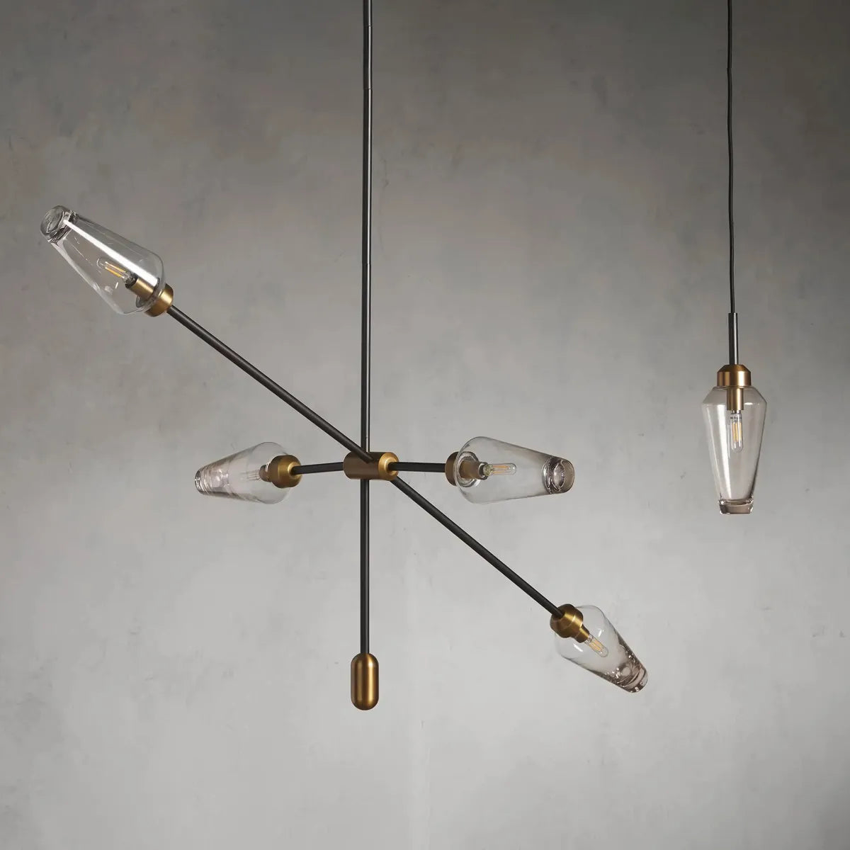 arrow bronze chandelier