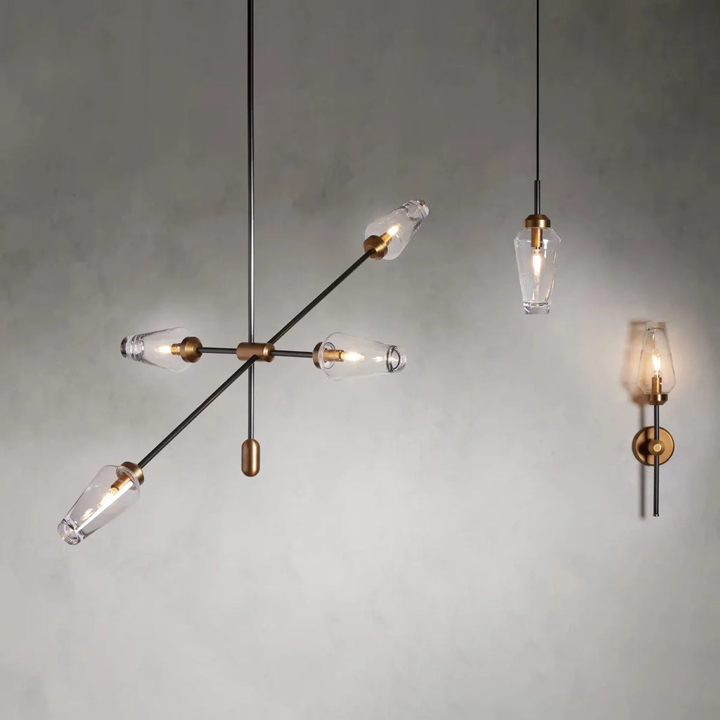 arrow bronze chandelier