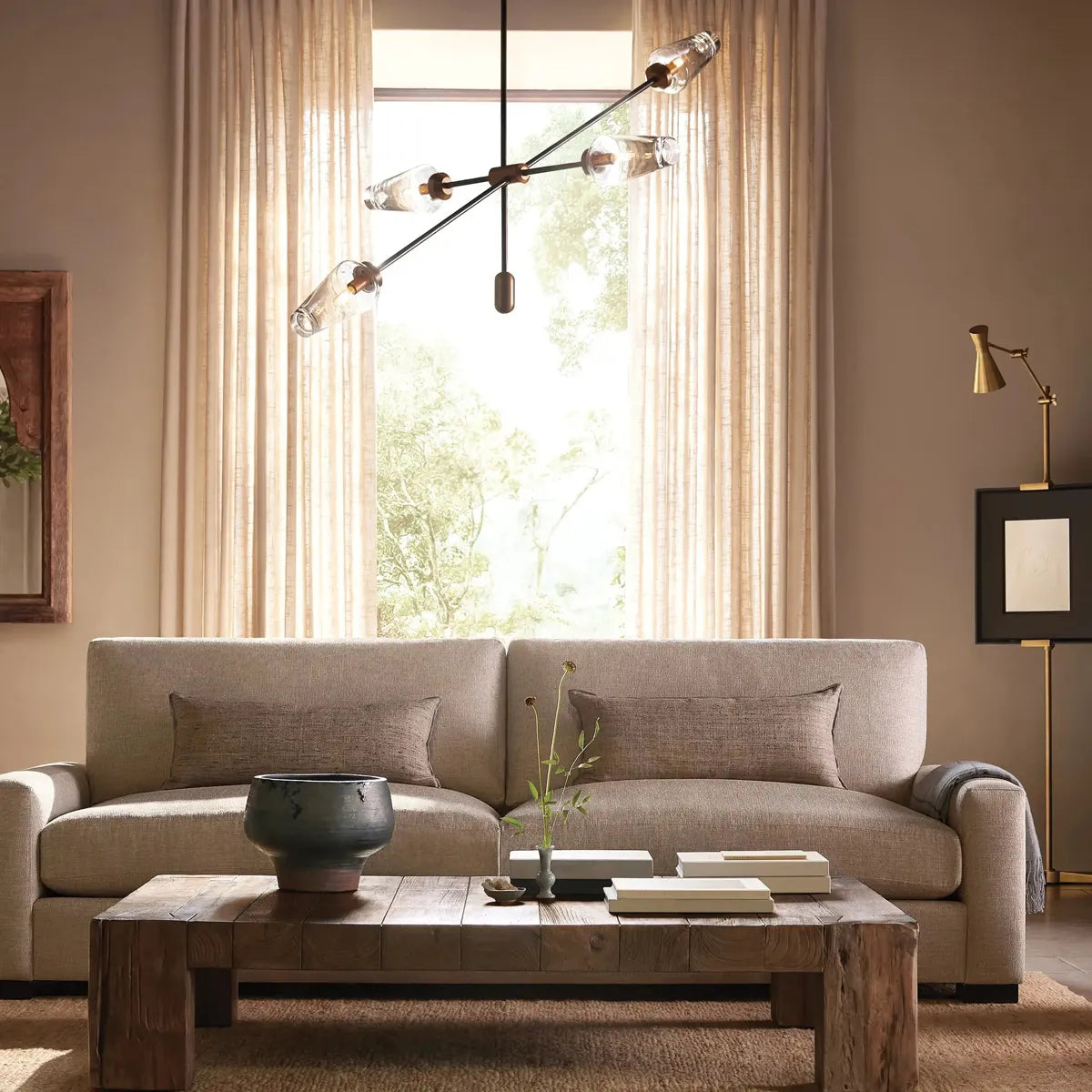 arrow bronze chandelier