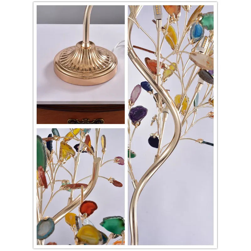 unique agate tree lamp