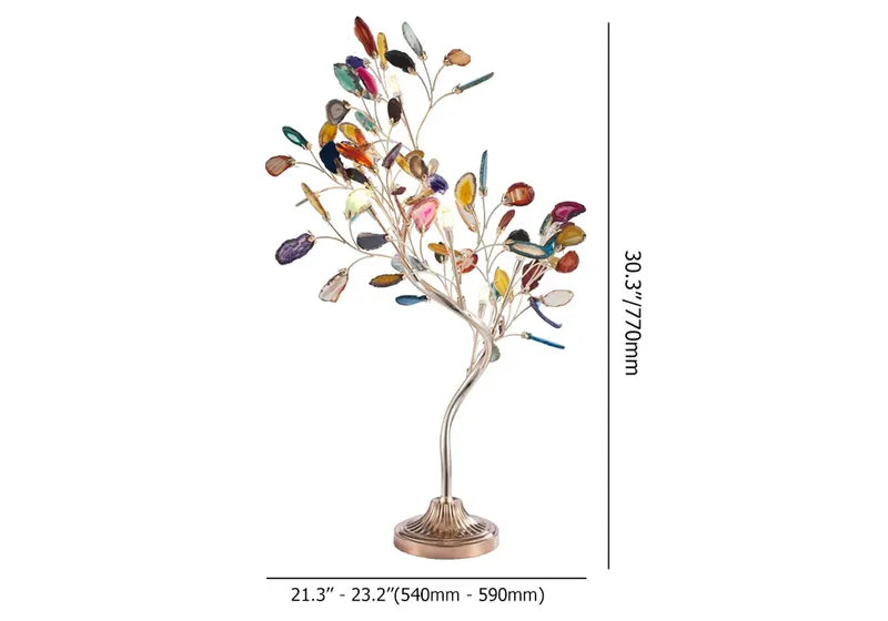 tree agate table lamp