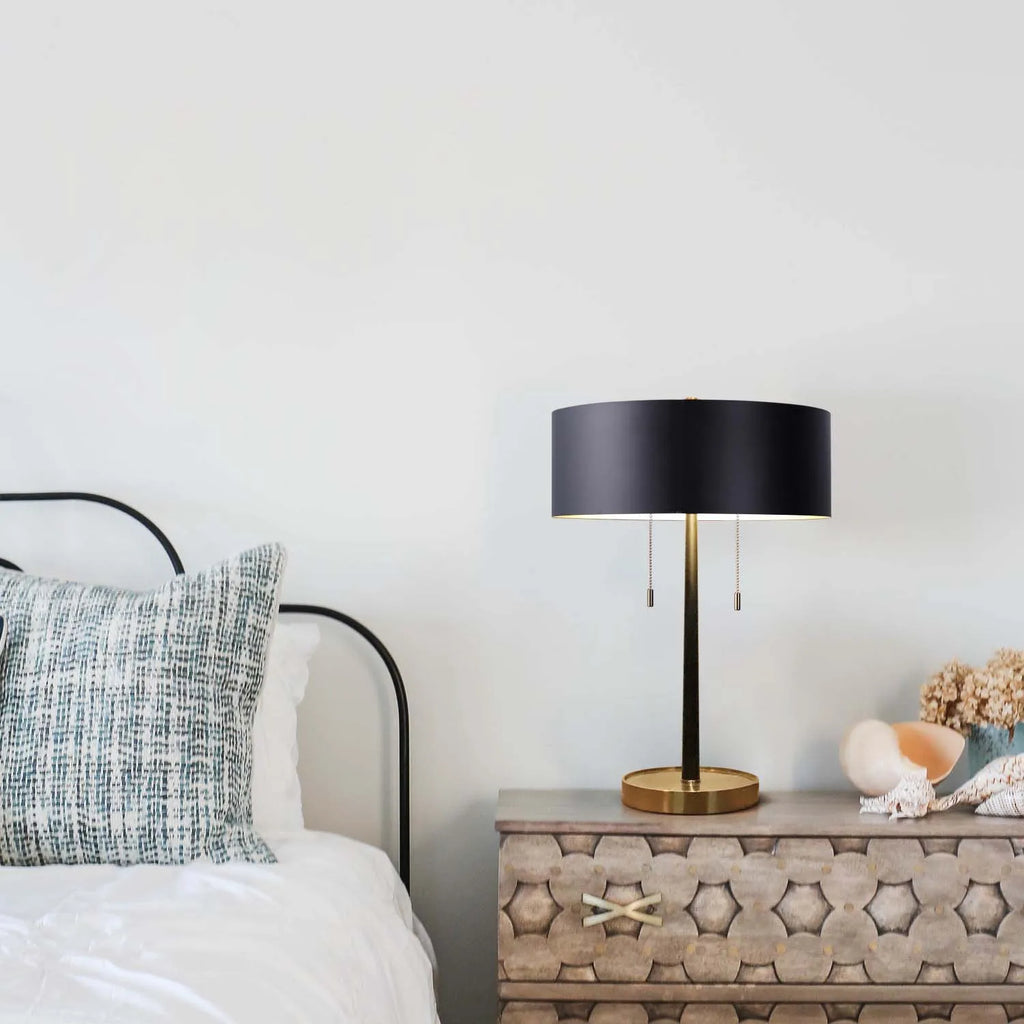 black table lamp