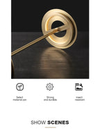 brass shade table lamp