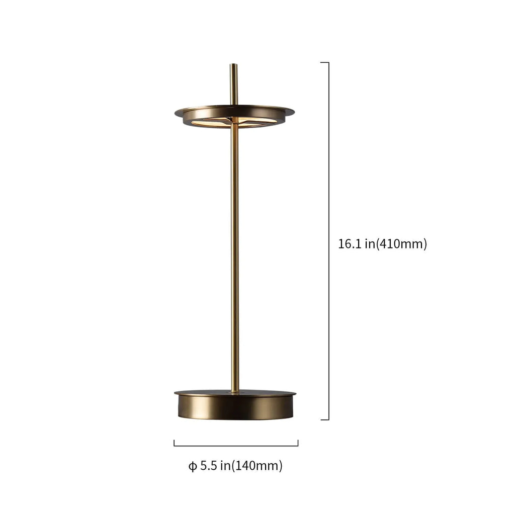 brass shade table lamp