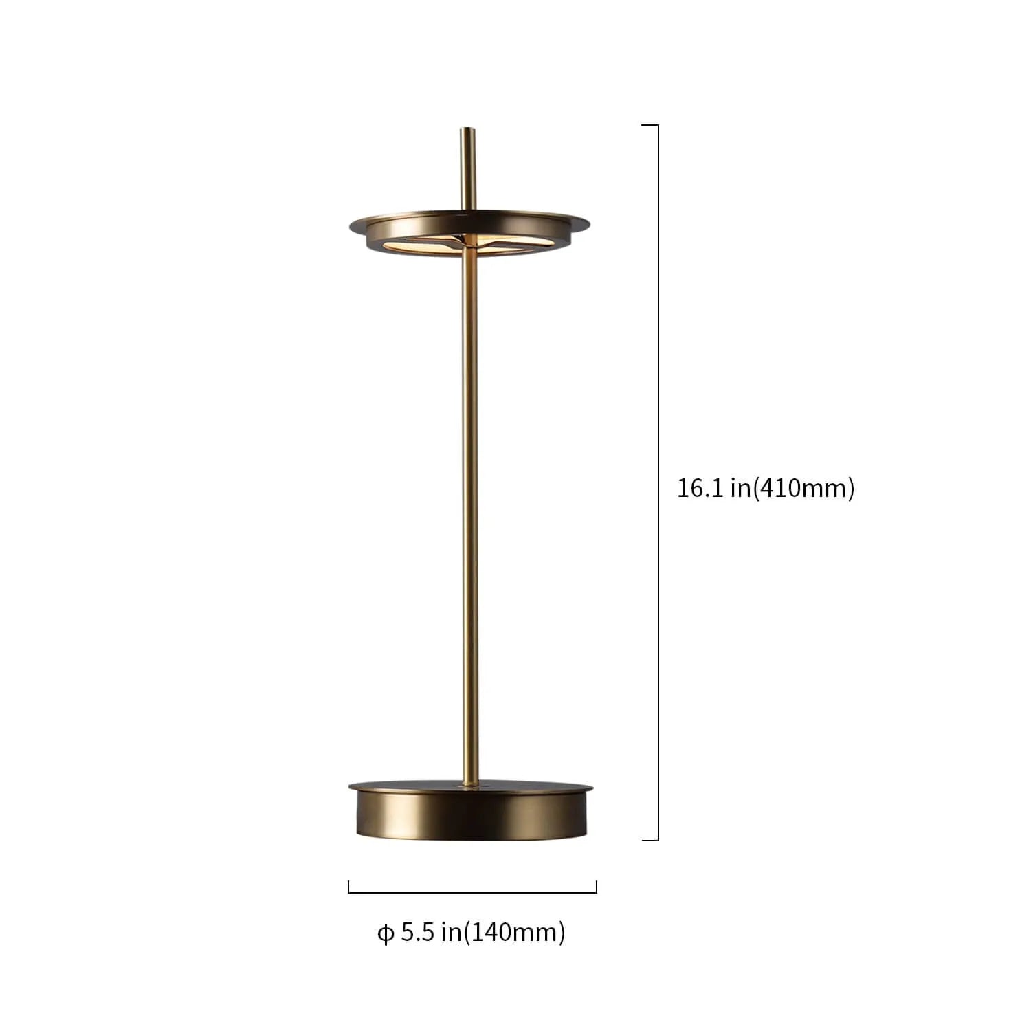 brass shade table lamp