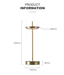 mid century brass table lamp