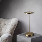 brass shade table lamp