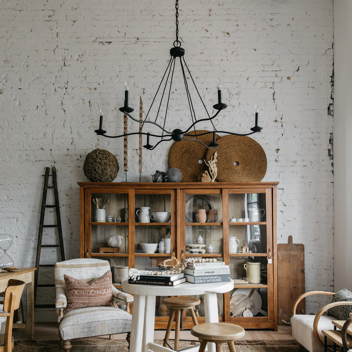 Atherton Forged Iron Chandelier 6-Light — Industrial Heritage Ceiling Light with Warm Commanding Glow