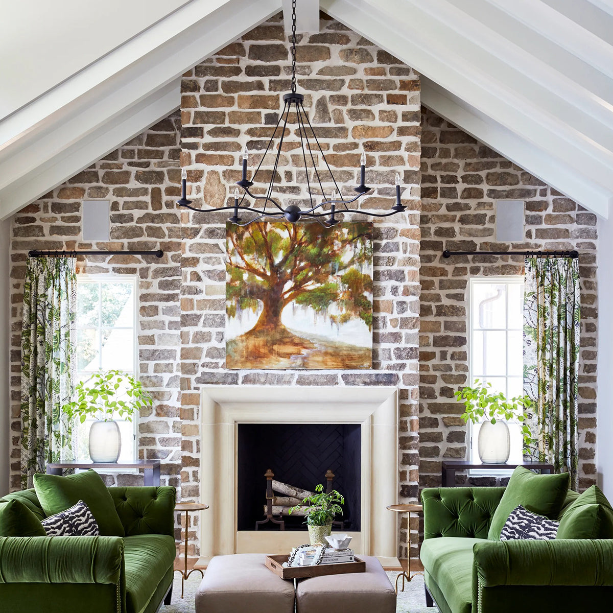 Atherton Forged Iron Chandelier 6-Light — Industrial Heritage Ceiling Light with Warm Commanding Glow